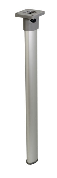 Gelenktischfuß - Gelenk oben - Mattsilber - 675 mm