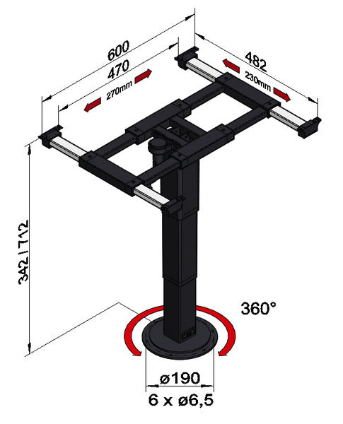 Freistehendes Liftgestell