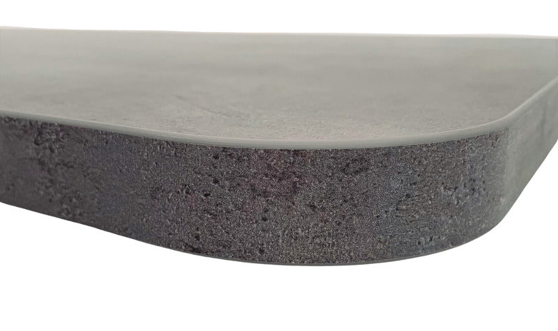 VIERT Leichtbau-Tischplatte - Oberseite Beton-Optik - Unterseite weiß matt - Kanten Beton-Optik - Klein