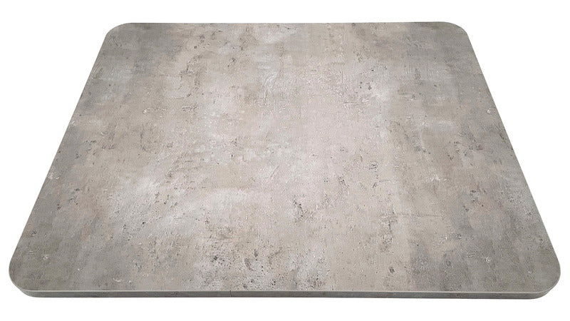 VIERT Leichtbau-Tischplatte - Oberseite Beton-Optik - Unterseite weiß matt - Kanten Beton-Optik - Mittel