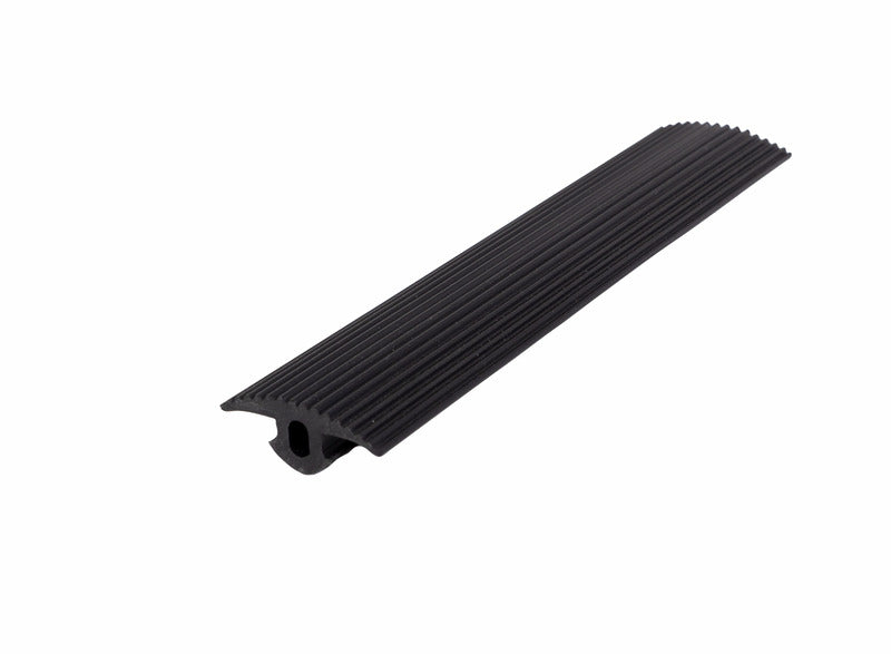 Abdeckprofil GRIZZLY-Schiene, Kunstst.flexibel, 2m, schwarz,geriffelt