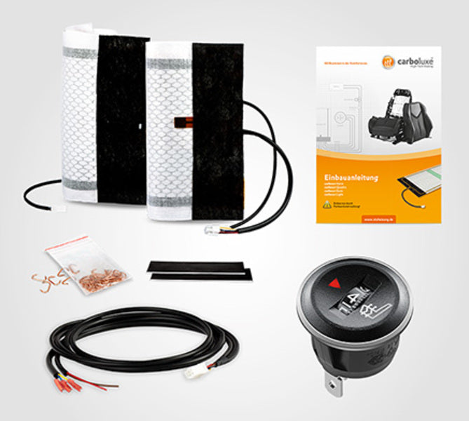 Vario 01 Einbausitzheizung Carbon 4-tlg für 1 Sitz