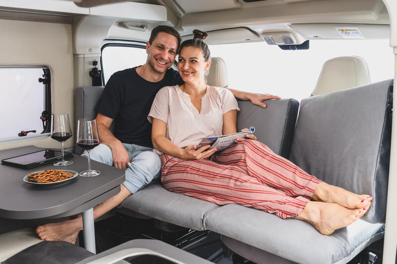 Relax Sofabank f. Ducato/Sprinter/Transit/TGE/Crafter grau