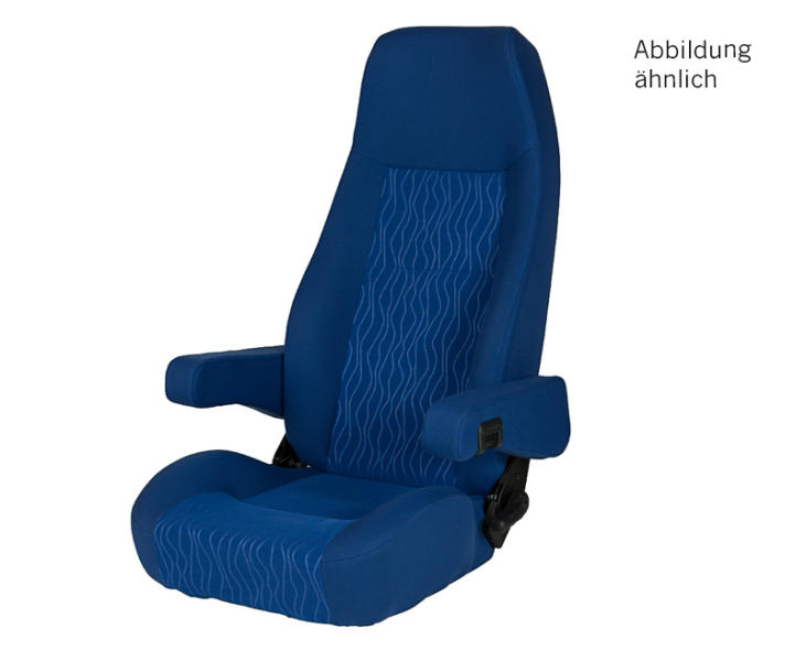 Pilotensitz Bezug Atlantic Blau, mit integrierter Kopfstütze