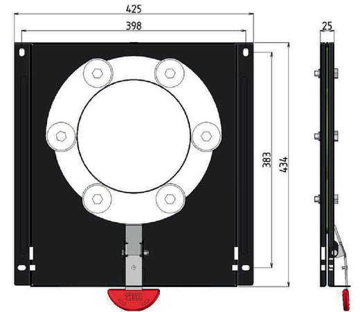 Drehkonsole - Für Volkswagen T5/T6/T6.1 - Für Originalsitz 2003-2024 - Fahrer-/Beifahreseite