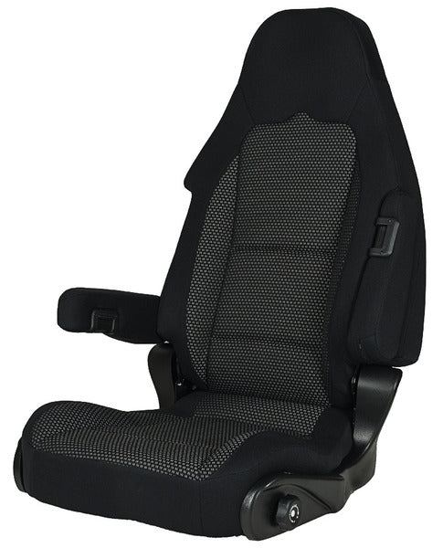 SPORT Pilotensitz S 10.1, Bezug Tavoc2, Grau/Schwarz f. Fahrerseite