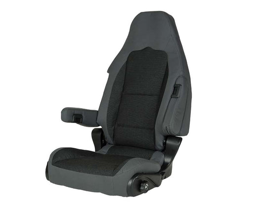 SPORT Pilotensitz S 10.1, Bezug Tavoc2, Grau/Schwarz f. Beifahrerseite