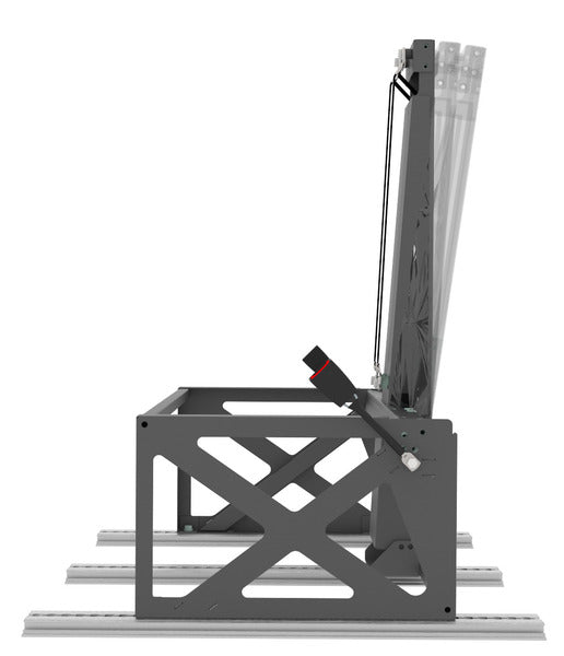 3-Punkt-Gurtbock B90 x T56 cm,inkl.Installationskit+Erhöhung120mm