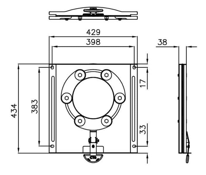 Drehsockel für Originalsitze - Mittig drehend - Mit TÜV