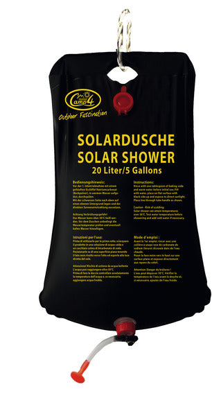 Camp4 Solardusche mit Aufhängevorrichtung, 20 Ltr. Volumen