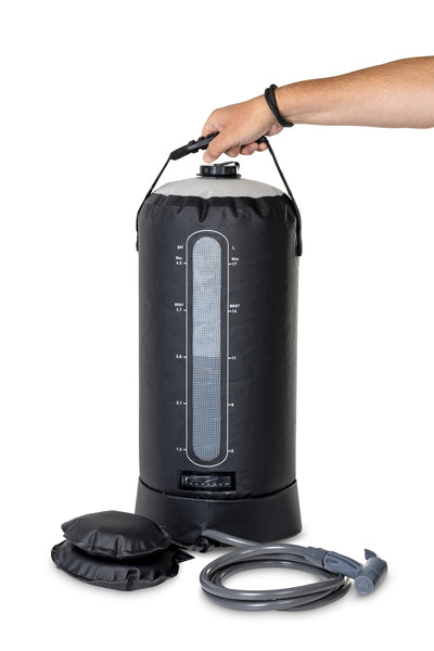 Campingdusche 20l Wassertank inkl. Fußpumpe, Duschkopf, Schlauch