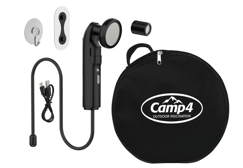 Campingdusche elektrisch 2Stufen,2m Schlauch,1600mAh 2Stufen 0,8/1,1