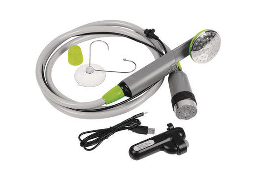 Campingdusche mit elektrischer Kanister-Akku-Pumpe