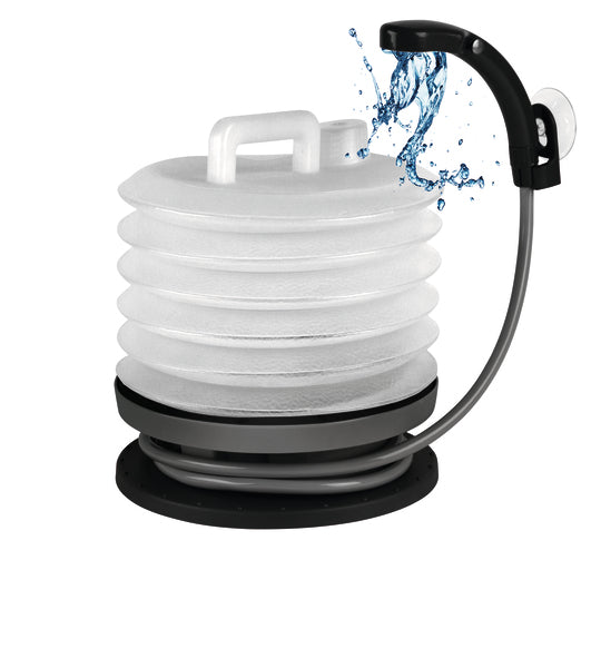 Faltbare Campingdusche 2,0A, 2,5l/min. inkl. Taschw