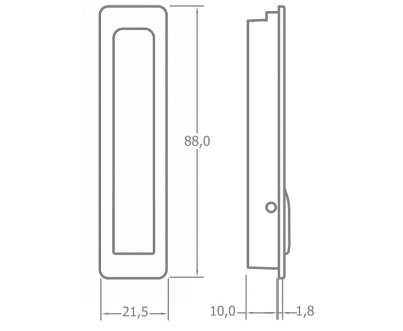 Eleganter Haken, komplett in der Wand versenkbar