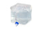 Faltkanister 15L,transparent, 25x25x25cm+4cm Griff/Hahn, Deckel blau