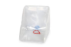 Faltkanister 20L,transparent, 28x29x29cm+5cm Griff/Hahn, Deckel blau