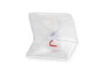 Faltkanister 20L,transparent, 28x29x29cm+5cm Griff/Hahn, Deckel blau