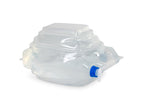 Faltbarer13L Wasserkanister 24,5x8,5x40 Transp., Deckel blau+Hahn