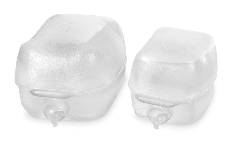 Faltkanister 10L,transparent, 23x21x36cm,Öffnung 3cm,Deckel weiß