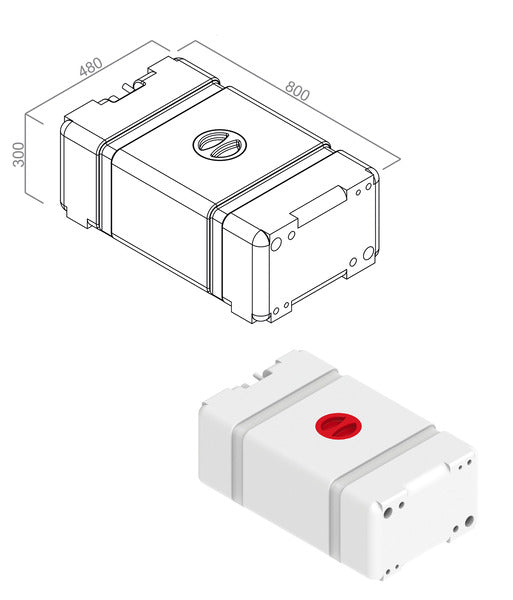 Trinkwasserkonformer Universaltank - 100 l