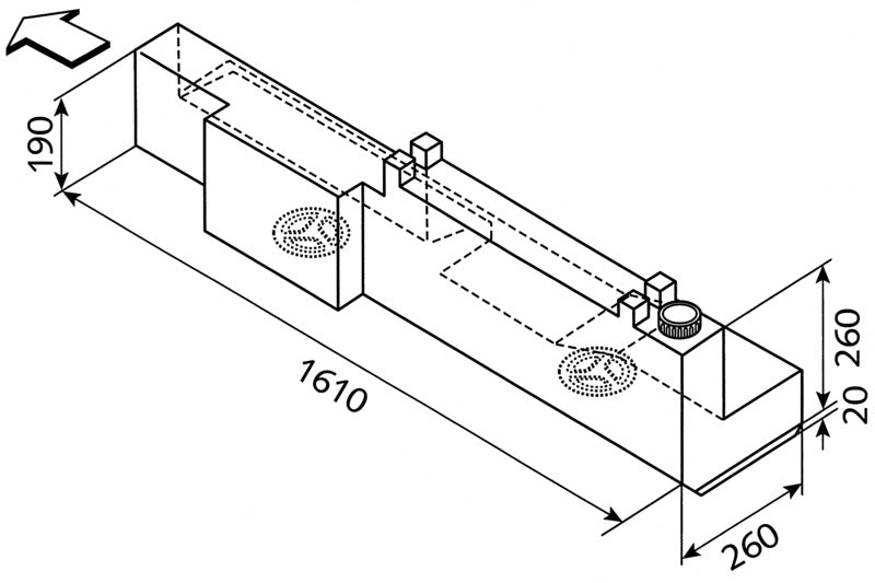 Wassertank 59 l rechts - EV 1410