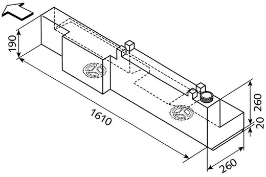 Wassertank 59 l rechts - EV 1410