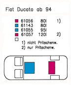 Wassertank 80 l - Fiat Ducato und Baugleiche Baujahre 1994-2006 - EV 1711