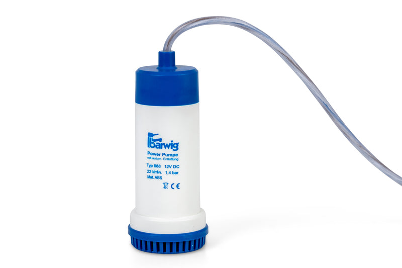 Powerpumpe 22l,1,4Bar 12V,weiÃ-blau, ohne Rückschlagventil