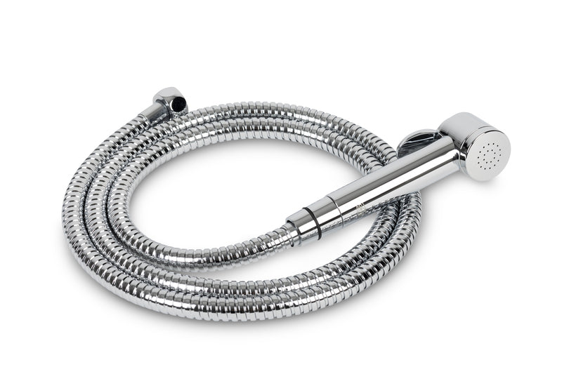 Duschset CHROM mit 1,5m Schlauch + Wandhalterung,  1/2" Anschl.versch.