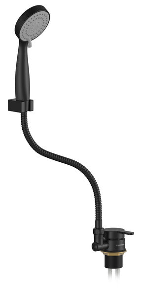 Carbest Einhebelmischer mit Duschset - Schwarz matt