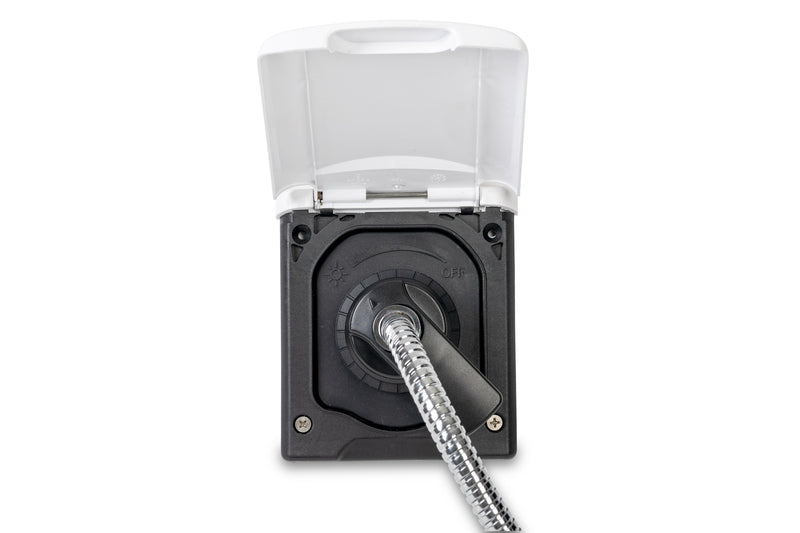 Wassersteckdose mit Vormischer, weiß,inkl.Dusche+Haken B115H133T100