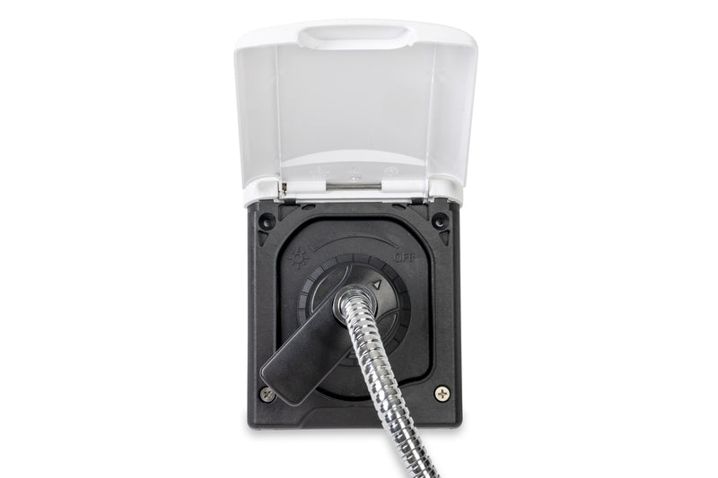 Wassersteckdose mit Vormischer, weiß,inkl.Dusche+Haken B115H133T100