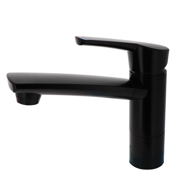Aut.-Einhebelmischer COMO, mattschwarz, Höhe 17 cm, Auslauf 14 cm, NFL 350 mm 8/10 mm, 1"-Befestigung