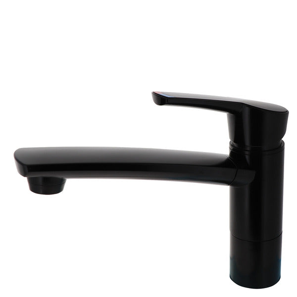 Aut.-Einhebelmischer COMO, mattschwarz, Höhe 17 cm, Auslauf 16 cm,&nbsp;NFL 350 mm 8/10 mm, 1"-Befestigung