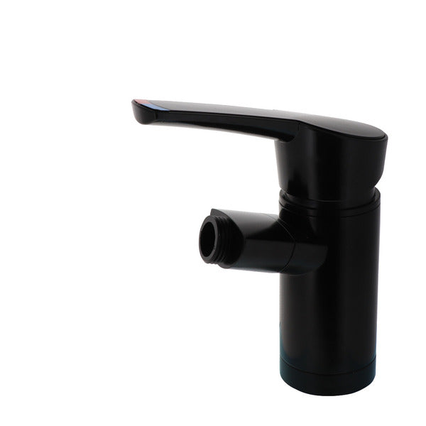 Aut.-Dusch-Einhebelmischer, COMO KOMPAKT mattschwarz, Höhe 14 cm, Duschanschluss 1/2", NFL 350 mm 8/10 mm, Befestigungsset