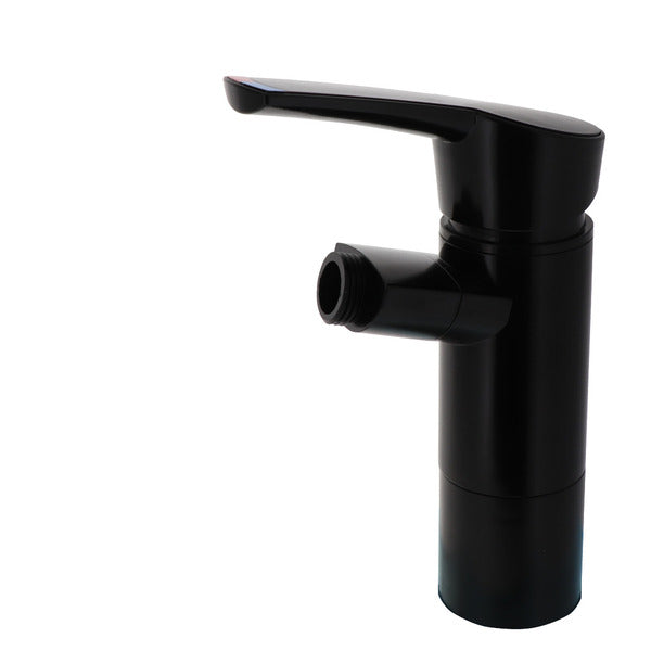Aut.-Dusch-Einhebelmischer, COMO mattschwarz, Höhe 17 cm, Duschanschluss 1/2", NFL 350 mm 8/10 mm, 1"-Befestigung
