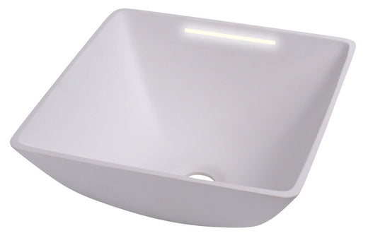 Design-Waschbecken viereckig mit LED-Beleuchtung - Weiß
