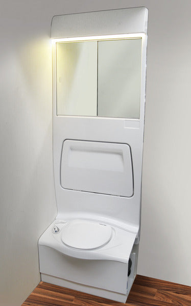 Komplette Seitenwand für Toilettenraum, 174x67x21,5cm
