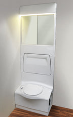 Komplette Seitenwand für Toilettenraum, 174x67x21,5cm