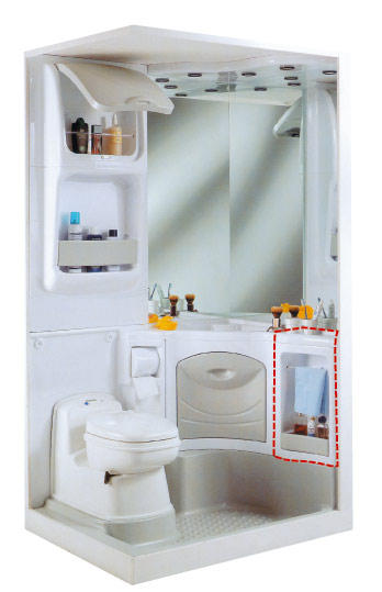 Seitlicher Schrank 2000 weiÃ/grau