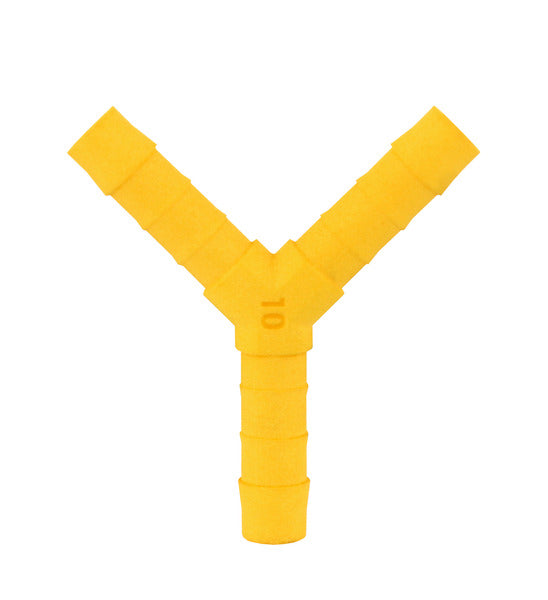 Y-Verbinder für 10 mm Schlauch - Weißgelb - 2er Set