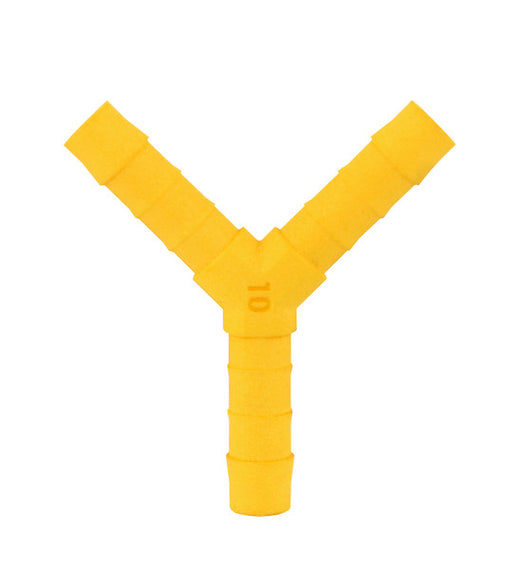 Y-Verbinder für 10 mm Schlauch - Weißgelb - 2er Set