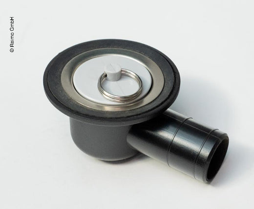 Reich Wasserablauf 39 mm gewinkelt mit Stopfen - Typ F