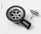 Wasserablauf 39 mm gewinkelt mit Stopfen - Typ F
