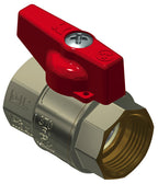 2 Wege Aluminium-Kugelhahn, 1/2" Gewinde, mit kurzem Griff