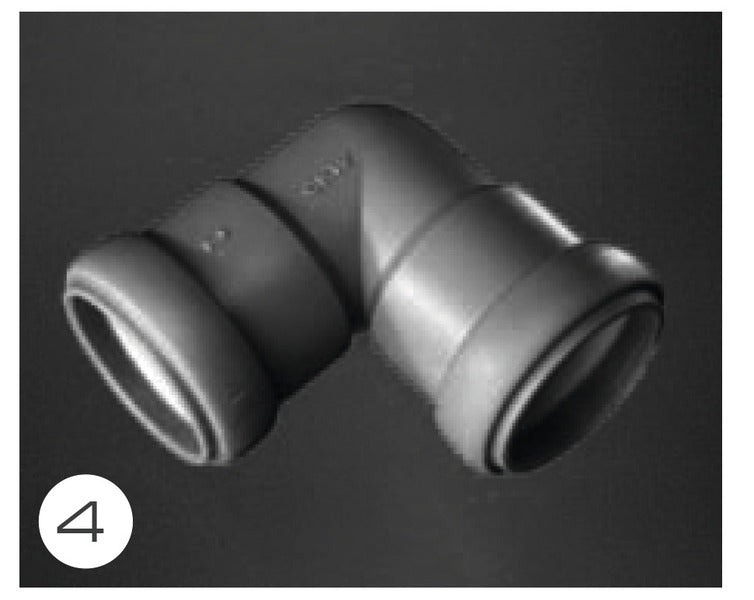 CKW Abwasserrohrsystem 28 mm mit Gummidichtung