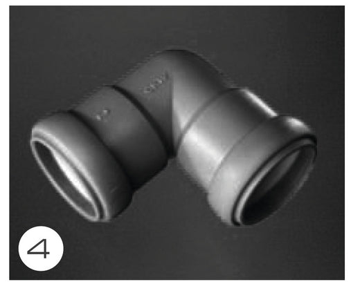 CKW Abwasserrohrsystem 28 mm mit Gummidichtung