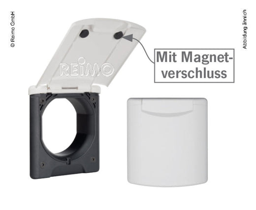 ABL Servicesteckdose Magnet anthrazit 130x145mm, Montage-DM 95mm