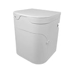 TOMTU Kompakte Komposttoilette mit elektrischem Rührwerk - Weiß - Version 4